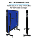 Proflex Table Tennis Table, with 4 Player Ping Pong Paddle and Pingpong Ball Pack-6