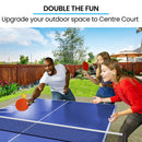 Proflex Premium Outdoor Table Tennis Table, with 4 Player Ping Pong Paddle and Pingpong Ball Pack-9