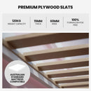 Kingston Slumber Wooden Single Sofa Bed Frame with Storage Drawers - White-4