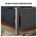 KINGSTON SLUMBER King Single Wooden Timber Bed Frame, Grey-6