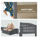 Kingston Slumber Single Bunk Bed Frame Solid Pine Wood Timber, Modular Design, Grey-7