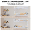 Kingston Slumber Wooden Kids Bunk Bed Frame, with Modular Design that can convert to 2 Single, White-8