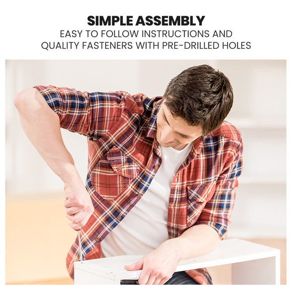 KINGSTON SLUMBER Wooden Kids Single Loft Bed Frame with Pull Out Desk, Storage Drawers - White