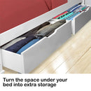 Kingston Slumber Trundle Under Bed Storage Drawers, 2 Pieces, White-6