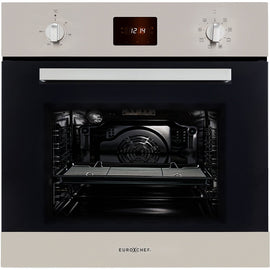 EuroChef 80L Oven Fan Forced Wall Built in Electric Stainless Steel