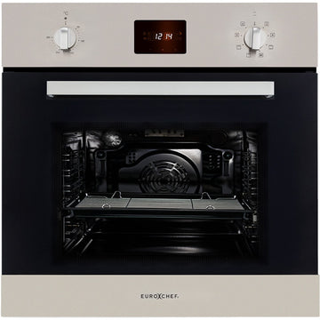 EuroChef 80L Oven Fan Forced Wall Built in Electric Stainless Steel