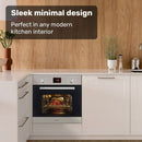 EuroChef 80L Oven Fan Forced Wall Built in Electric Stainless Steel-2