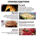 EuroChef 80L Oven Fan Forced Wall Built in Electric Stainless Steel-12