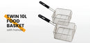 EuroChef Commercial Electric Deep Fryer Twin Frying Basket Chip Cooker Fry-5
