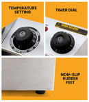 EuroChef Commercial Electric Deep Fryer Twin Frying Basket Chip Cooker Fry-6