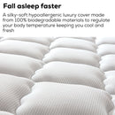 Kingston Slumber Mattress QUEEN Size Bed Euro Top Pocket Spring Bedding Firm Foam 33CM-6