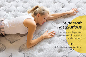 KINGSTON Mattress Double Medium Firm Box Pocket Spring Memory Foam Euro Top 34CM - 0