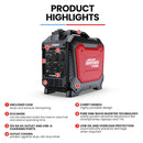 GENPOWER 2.3kW Peak 1.8kW Inverter Generator, 2x15A, 12V, USB, Portable, Petrol, Camping, Home Backup-2