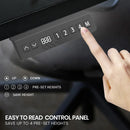 Fortia Corner Standing Desk, 1730W x 1730W x 750D, 3 Motors, 120kg Load, Sit to Stand Up Electric Height Adjustable, Black/Silver Frame-9