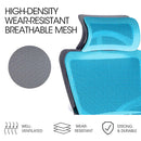 FORTIA Ergonomic Office Desk Chair, Coolmesh Fabric, Headrest, Adjustable Lumbar Support, Armrests and Recline, Dark Grey Mesh/White Frame-3