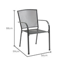 FORTIA 4pc Outdoor Dining Chair Set, for Outside with E-coating-2