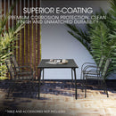 FORTIA 4pc Outdoor Dining Chair Set, for Outside with E-coating-4