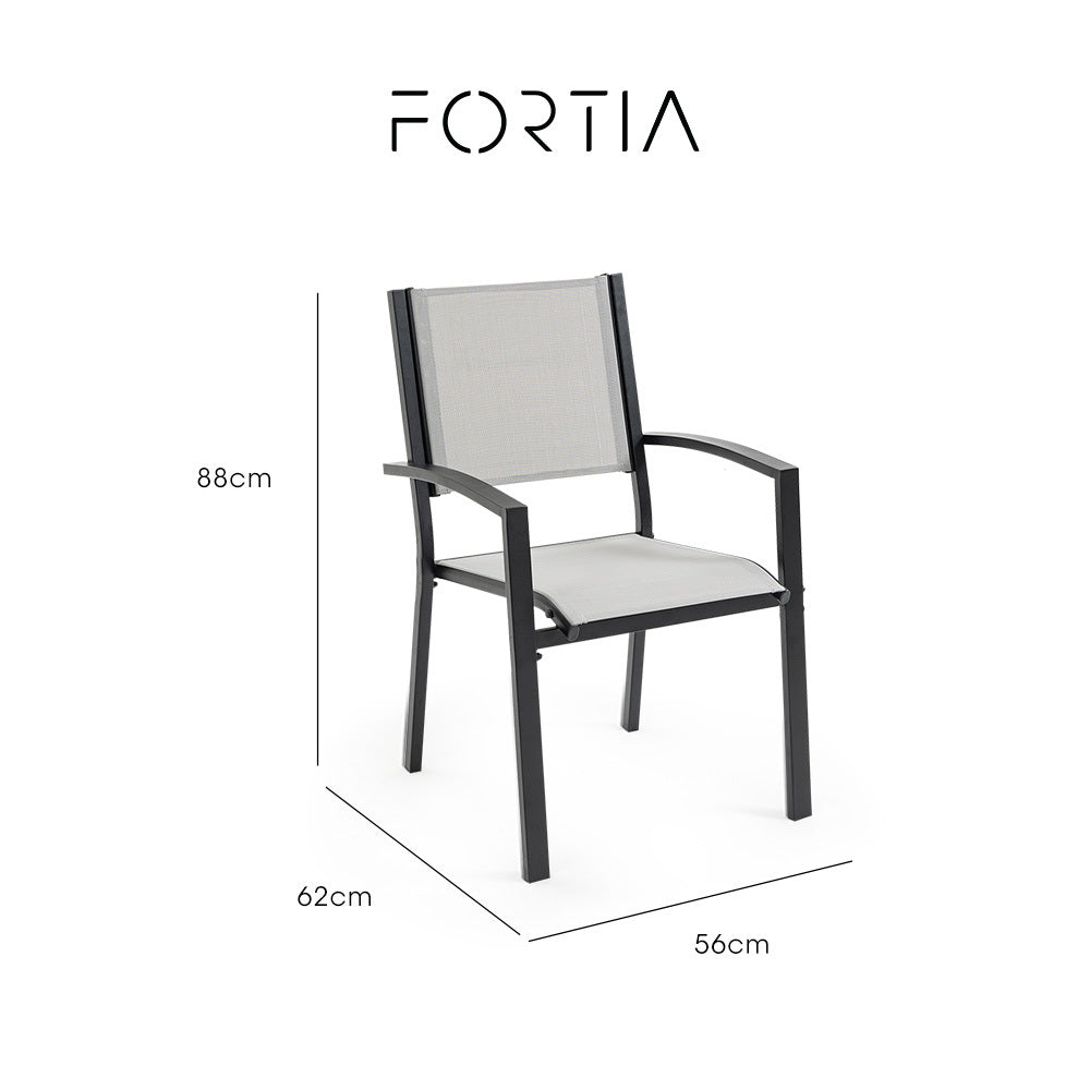 Fortia 4pc Outdoor Dining Chair Set, Furniture for Outside - 0