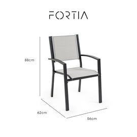 Fortia 4pc Outdoor Dining Chair Set, Furniture for Outside - 0