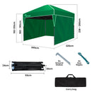 RED TRACK 3.6x2.2m Ultra Compact Folding Gazebo, Walls, Carry bag, Portable Outdoor Popup Marquee for Camping Beach, Green-2