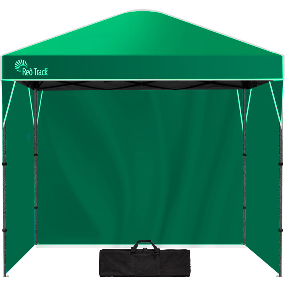 RED TRACK 3x3m Ultra Compact Folding Gazebo, Walls, Carry bag, Portable Outdoor Popup Marquee for Camping Beach, Green