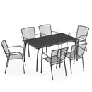 FORTIA 7pc Outdoor Dining Furniture Setting, Table and Chairs Set for outside with E-coating-1