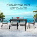 FORTIA 7pc Outdoor Dining Furniture Setting, Table and Chairs Set for outside with E-coating-2