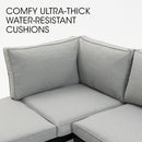 FORTIA 4 pc Outdoor Furniture Setting, 4 Seater Lounge, Chairs and Side Tables, for Outdoors Garden Patio-3