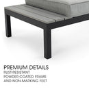 FORTIA 4 pc Outdoor Furniture Setting, 4 Seater Lounge, Chairs and Side Tables, for Outdoors Garden Patio-6