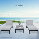 FORTIA 4 pc Outdoor Furniture Setting, 4 Seater Lounge, Chairs and Side Tables, for Outdoors Garden Patio-9