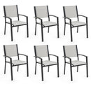 FORTIA 6pc Outdoor Dining Chair Set, for Outside-1