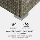 LONDON RATTAN 4 Seater Modular Outdoor Lounge Sofa Setting, Grey-2