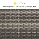 LONDON RATTAN 4 Seater Modular Outdoor Lounge Sofa Setting, Grey-5