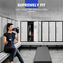 Fortia 6 Door Metal Storage Cabinet Lockers for Gym Office - Black and Grey-5