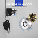 Fortia 6 Door Metal Storage Cabinet Lockers for Gym Office - Black and Grey-7