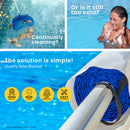 Aurelaqua Pool Cover Roller and 7.5x3.2m Solar Blanket 400 Micron, Blue-2