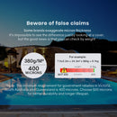 Aurelaqua Pool Cover Roller and 7.5x3.2m Solar Blanket 400 Micron, Blue-8