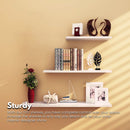 Ekkio Floating Shelf Set of 3 White-4