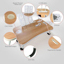 EKKIO Multifunctional Portable Bed Tray Laptop Desk with USB Charge Port (burlywood)-4