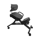 EKKIO Adjustable Ergonomic Office Kneeling Chair with Backrest (Black)-10
