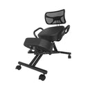 EKKIO Adjustable Ergonomic Office Kneeling Chair with Backrest (Black)-11