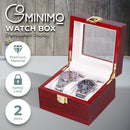 GOMINIMO Watch Display Box (2 Slot / Red Wood)-2