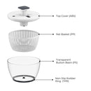 GOMINIMO Multifunctional 6L Grips Press Salad Spinner (White)-10