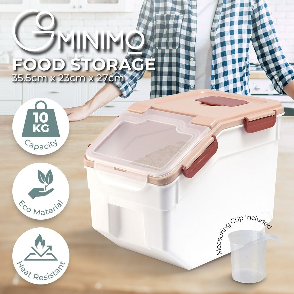 Gominimo Airtight Food Rice Grain Storage Container Pantry Organiser Box Coffee - 0