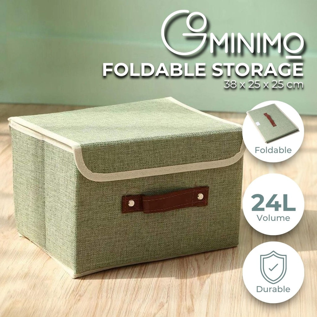 GOMINIMO 3 Pack 24L Foldable Storage Organizers (Green) - 0