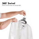 GOMINIMO 30 Pack of Non-Slip Velvet Suit Hangers with Tie Organisers-6