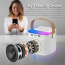 GOMINIMO Portable Bluetooth Karaoke Speaker with 2 Wireless Microphones and Lights (Beige)-4