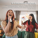 GOMINIMO Portable Bluetooth Karaoke Speaker with 2 Wireless Microphones and Lights (Beige)-5