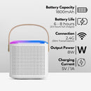 GOMINIMO Portable Bluetooth Karaoke Speaker with 2 Wireless Microphones and Lights (Beige)-7