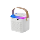 GOMINIMO Portable Bluetooth Karaoke Speaker with 2 Wireless Microphones and Lights (Beige)-10